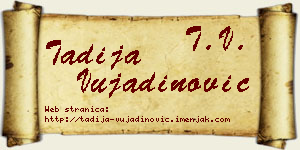 Tadija Vujadinović vizit kartica